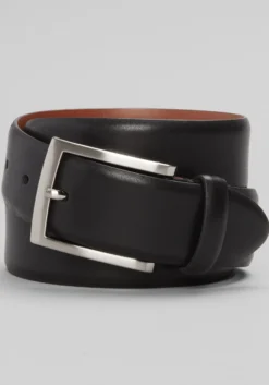 1905 Collection Feather Edge Stitched Leather Belt - Big & Tall