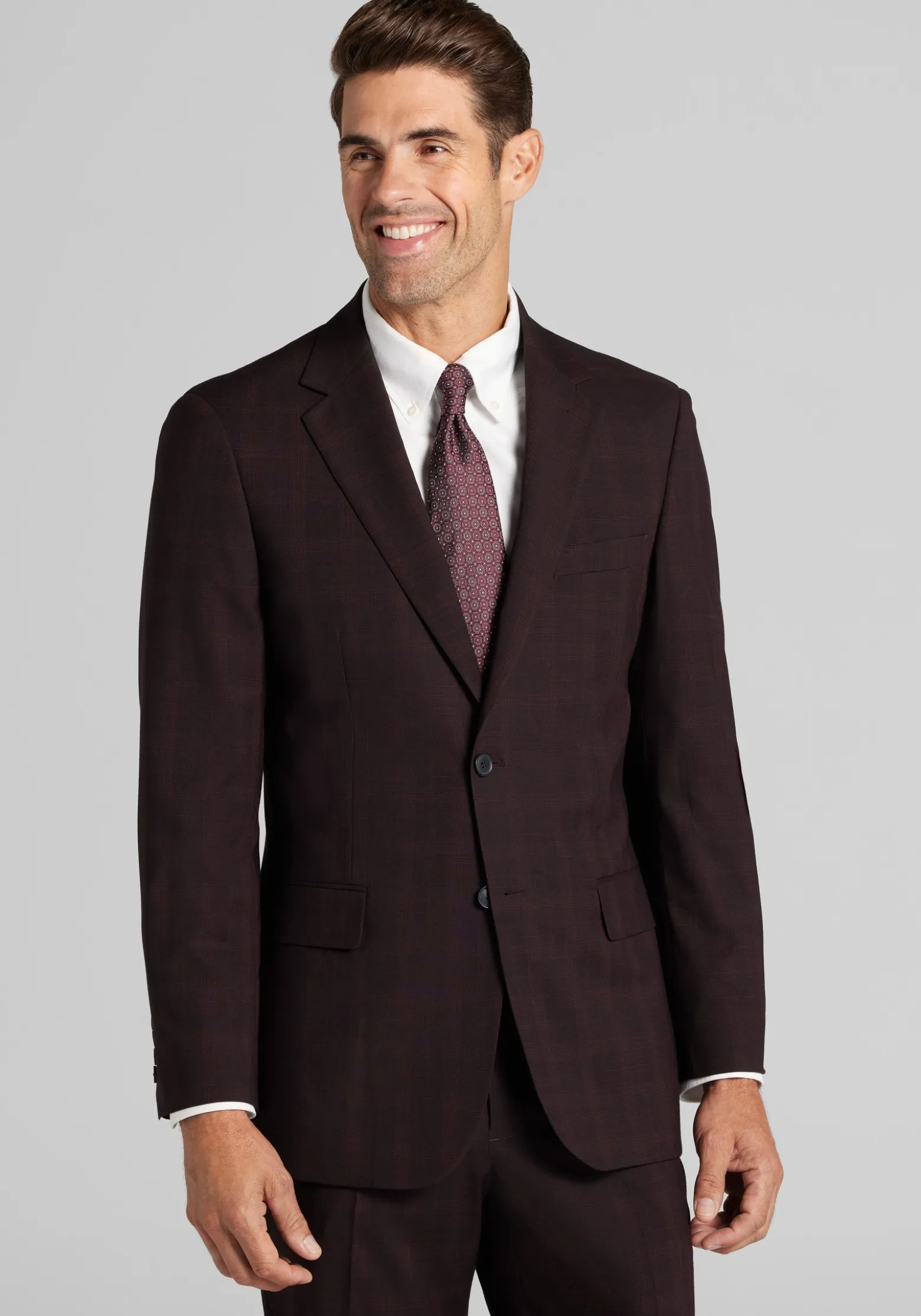 1905 Collection Tailored Fit Plaid Suit Separates Jacket - Big & Tall