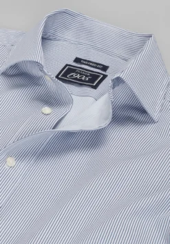 1905 Collection Tailored Fit Spread Collar Stripe 4-Way Stretch Dress Shirt