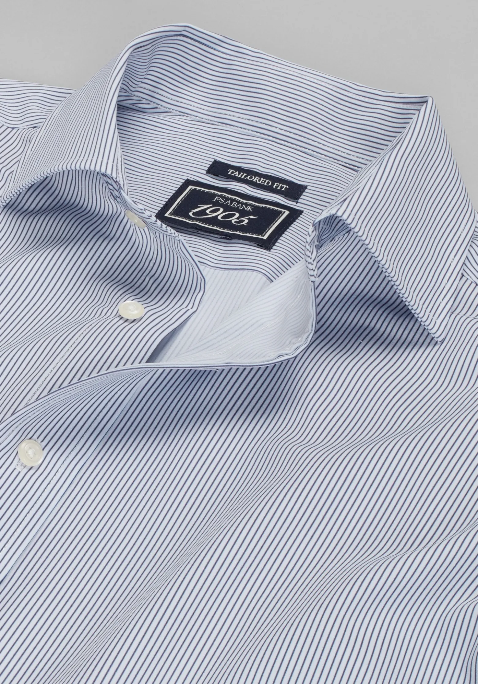 1905 Collection Tailored Fit Spread Collar Stripe 4-Way Stretch Dress Shirt