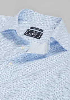 1905 Collection Tailored Fit Spread Collar Micro Medallion 4-Way Stretch Dress Shirt