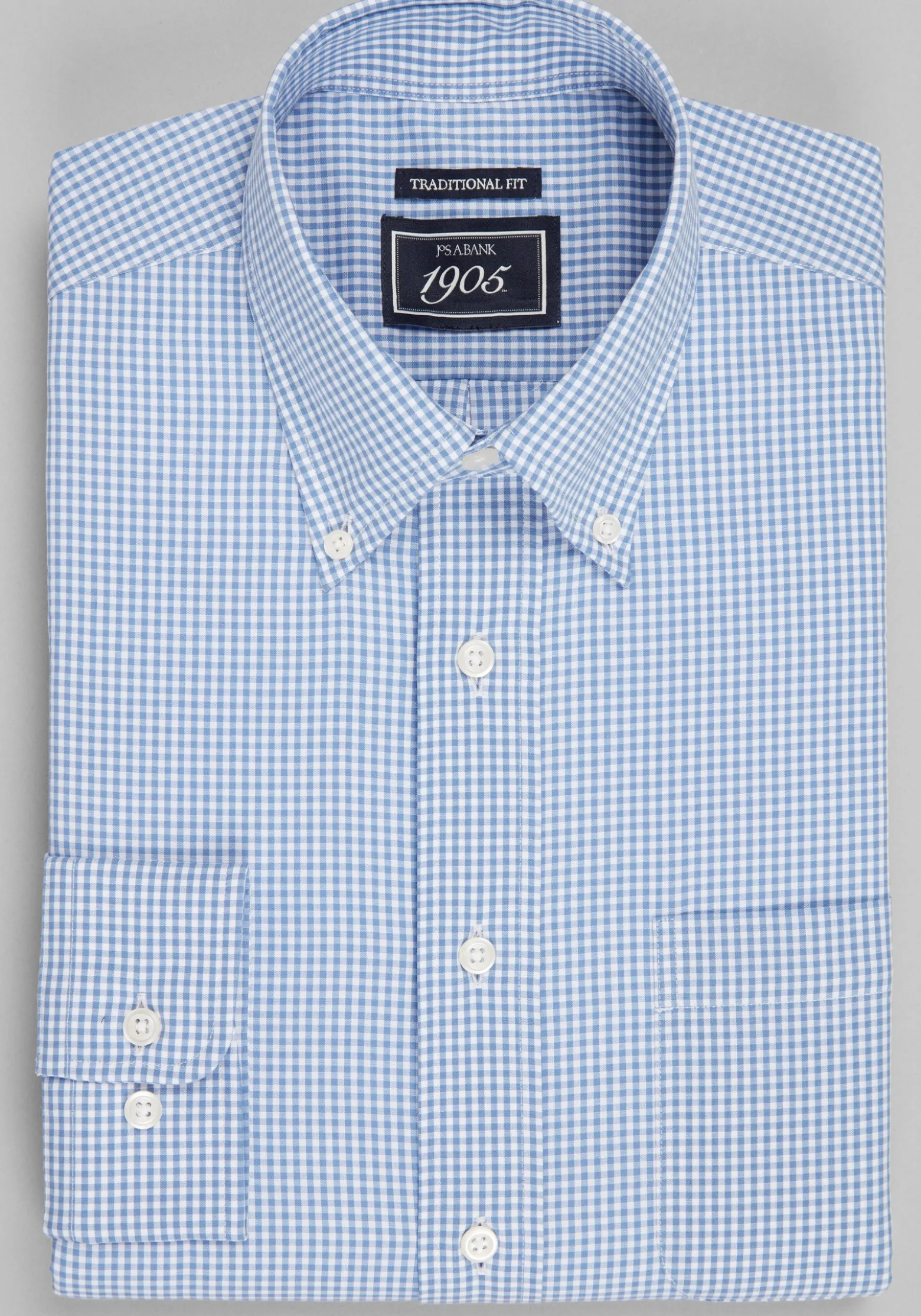 1905 Collection Traditional Fit Gingham Dress Shirt