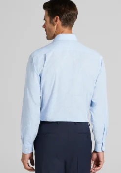 1905 Collection Traditional Fit Spread Collar Plaid Dress Shirt
