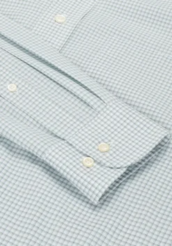 1905 Collection Traditional Fit 4-Way Stretch Button-Down Collar Mini Plaid Dress Shirt