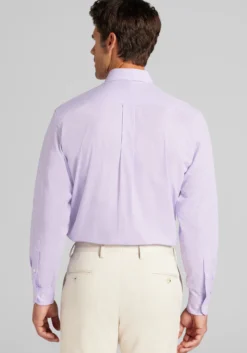1905 Collection Traditional Fit 4-Way Stretch Button-Down Collar Micro Houndstooth Dress Shirt
