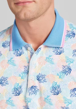 Con.Struct Slim Fit Coral Tipped Pique Polo CLEARANCE