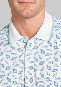 Con.Struct Slim Fit Fish Tipped Pique Polo CLEARANCE