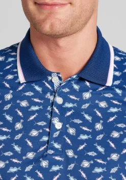 Con.Struct Slim Fit Fish Tipped Pique Polo CLEARANCE
