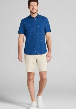 Con.Struct Tailored Fit Cocktails Seersucker Short-Sleeve Shirt