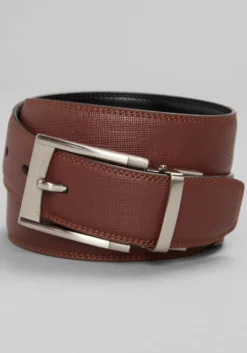 Florsheim Stitched Feather Edge Textured Reversible Belt
