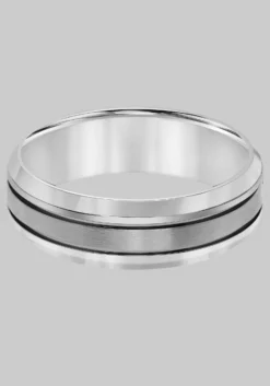 GTX 7mm Round Edge Brushed Finish Center Titanium Band