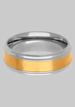 GTX 8mm Stainless Steel Band, Silver & Gold