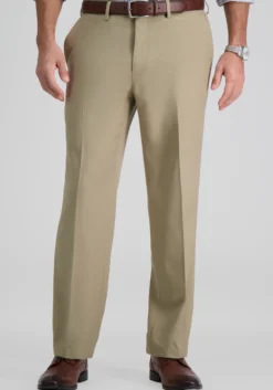 Haggar Premium Comfort Straight Fit Flat Front Dress Pants