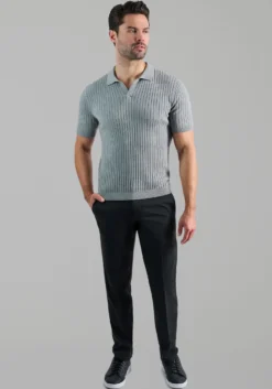 Haggar Slim Fit Johnny Collar Short Sleeve Sweater