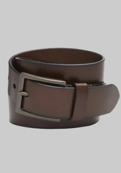 Johnston & Murphy Antique Buckle Leather Belt