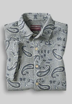 Johnston & Murphy Tailored Fit Linden Textured Button Up Shirt