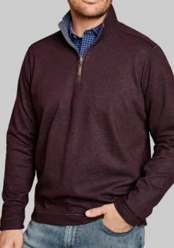 Johnston & Murphy Tailored Fit Reversible 1/4-Zip Pullover