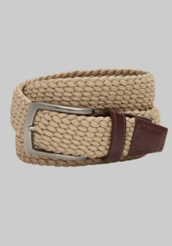 Johnston & Murphy Woven Stretch Knit Belt
