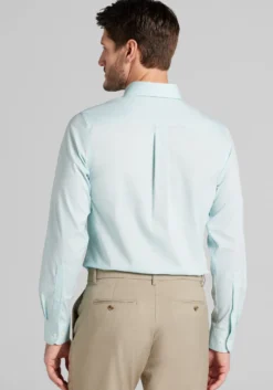 Jos. A. Bank Comfort Stretch Slim Fit Button-Down Collar Solid Dress Shirt