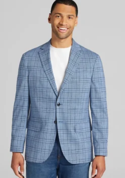 Jos. A. Bank Comfort Stretch Tailored Fit Plaid Sportcoat - Big & Tall