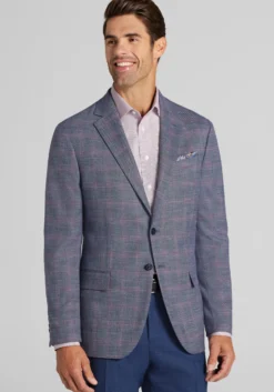 Jos. A. Bank Comfort Stretch Tailored Fit Plaid Sportcoat - Big & Tall