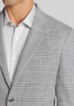Jos. A. Bank Comfort Stretch Tailored Fit Plaid Knit Sportcoat