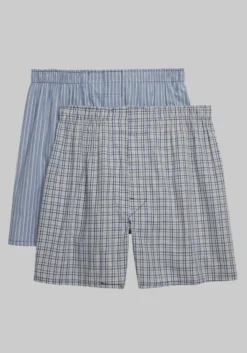 Jos. A. Bank Plaid & Stripe Woven Boxers, 2-Pack
