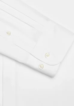 Jos. A. Bank Skinny Fit Spread Collar Covered Placket Solid Dress Shirt