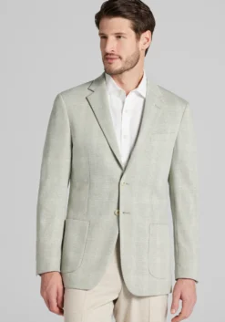Jos. A. Bank Slim Fit Comfort Stretch Knit Plaid Sportcoat - Big & Tall
