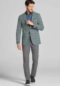 Jos. A. Bank Slim Fit Windowpane Plaid Comfort Stretch Sportcoat