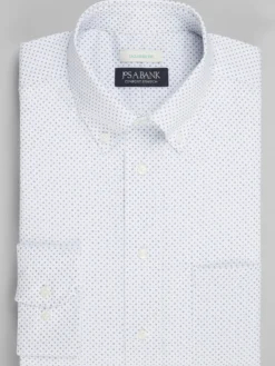 Jos. A. Bank Tailored Fit Button-Down Collar Print Dress Shirt