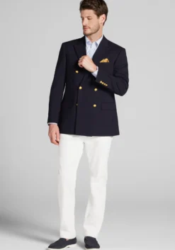 Jos. A. Bank Tailored Fit Comfort Stretch Double-Breasted Blazer