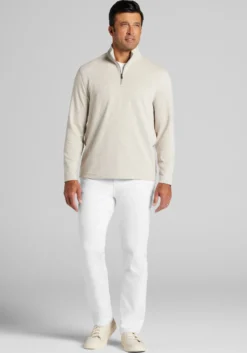 Jos. A. Bank Tailored Fit Double Face 1/4 Zip Pullover