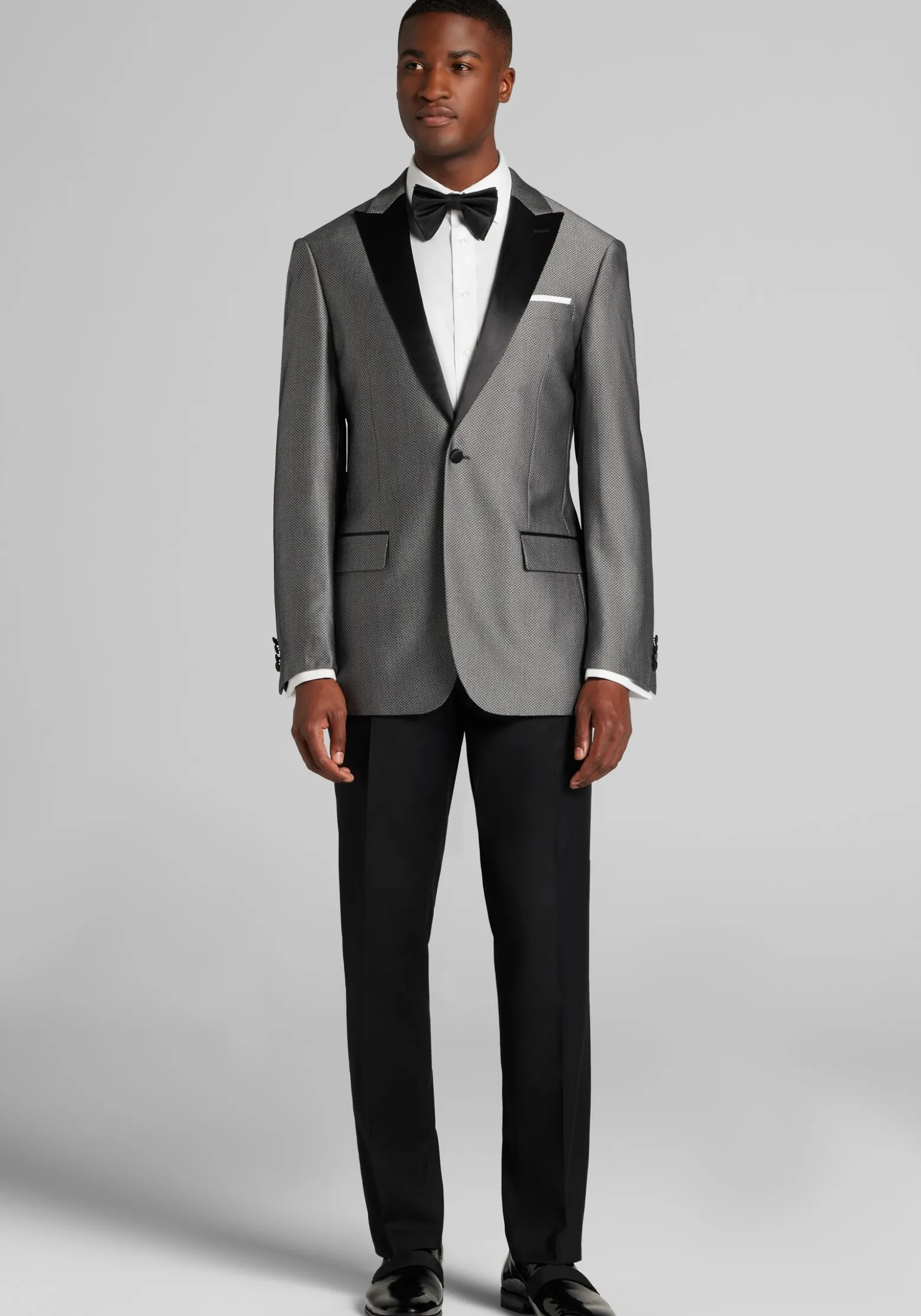 Jos. A. Bank Tailored Fit Herringbone Comfort Stretch Dinner Jacket