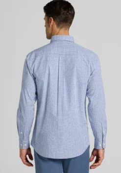 Jos. A. Bank Tailored Fit Mini Tonal Plaid Button Up Shirt