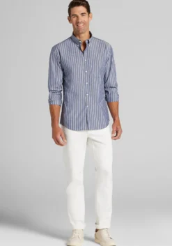 Jos. A. Bank Tailored Fit Stripe Button Up Shirt