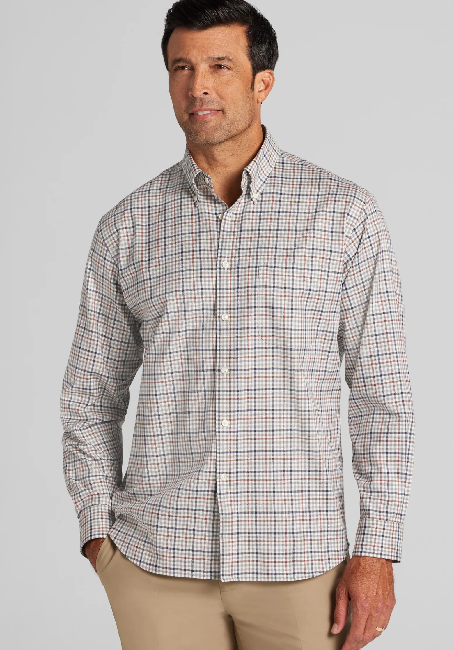 Jos. A. Bank Traditional Fit Plaid Button Up Shirt