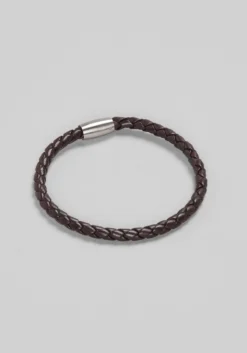 Jos. A. Bank Woven Leather Bracelet with Magnetic Closure
