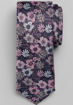 Joseph A. Bank Colorful Floral Narrow Tie