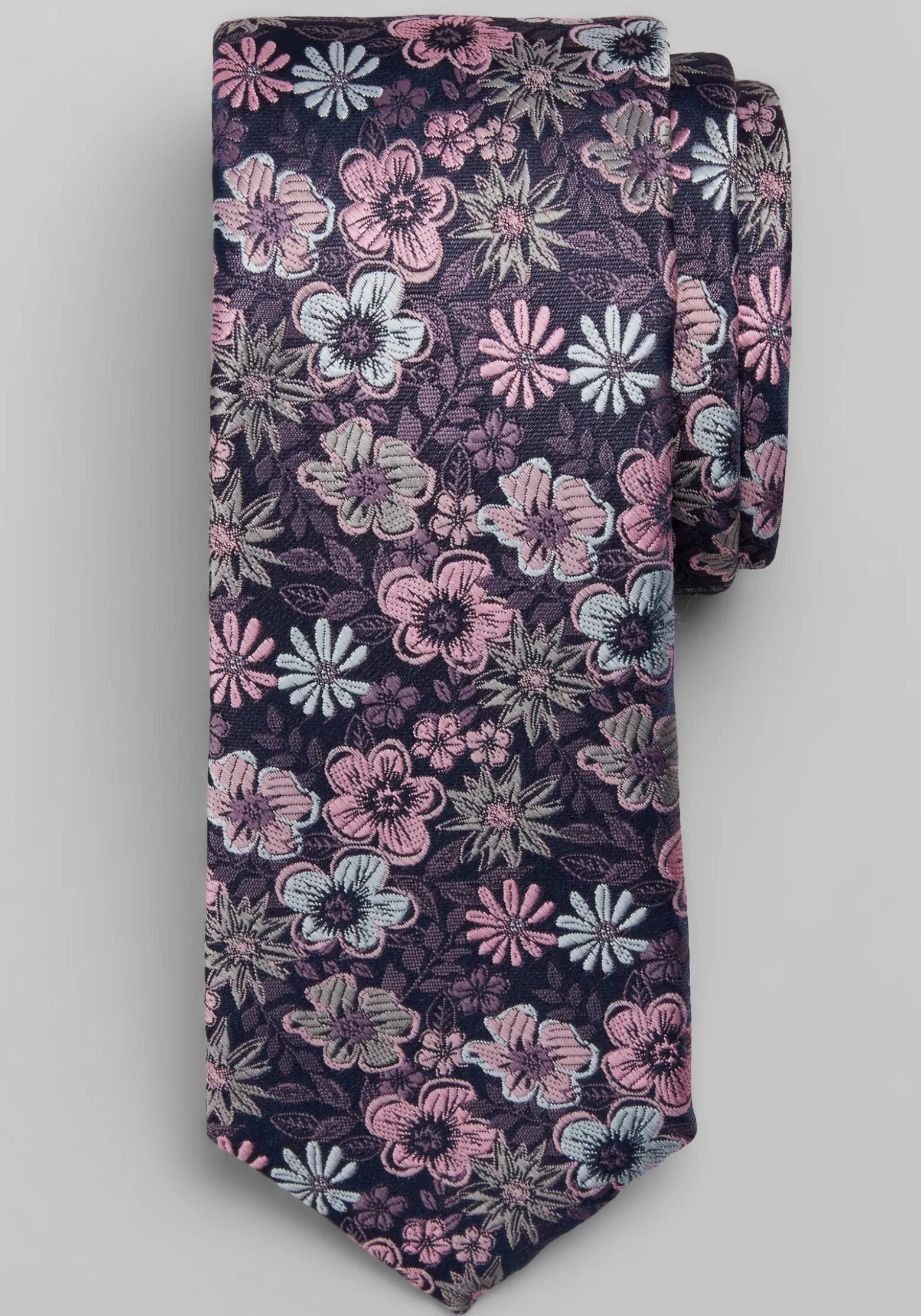 Joseph A. Bank Colorful Floral Narrow Tie