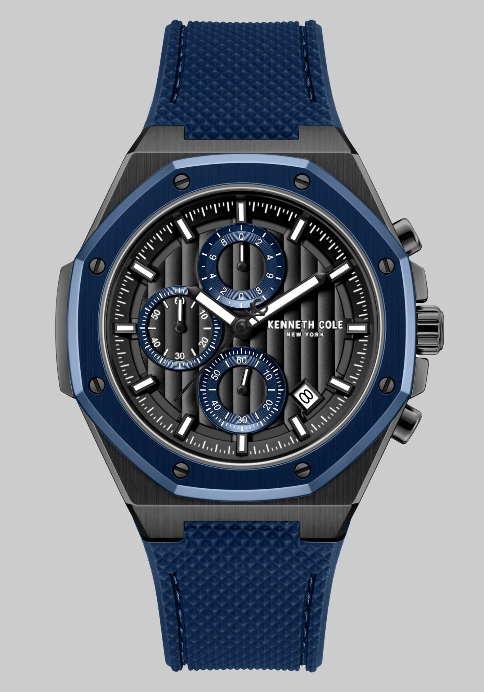 Kenneth Cole New York Chronograph Silicone Strap Watch