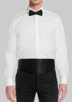 Michelsons of London Tailored Fit Pique Formal Dress Shirt - Big & Tall