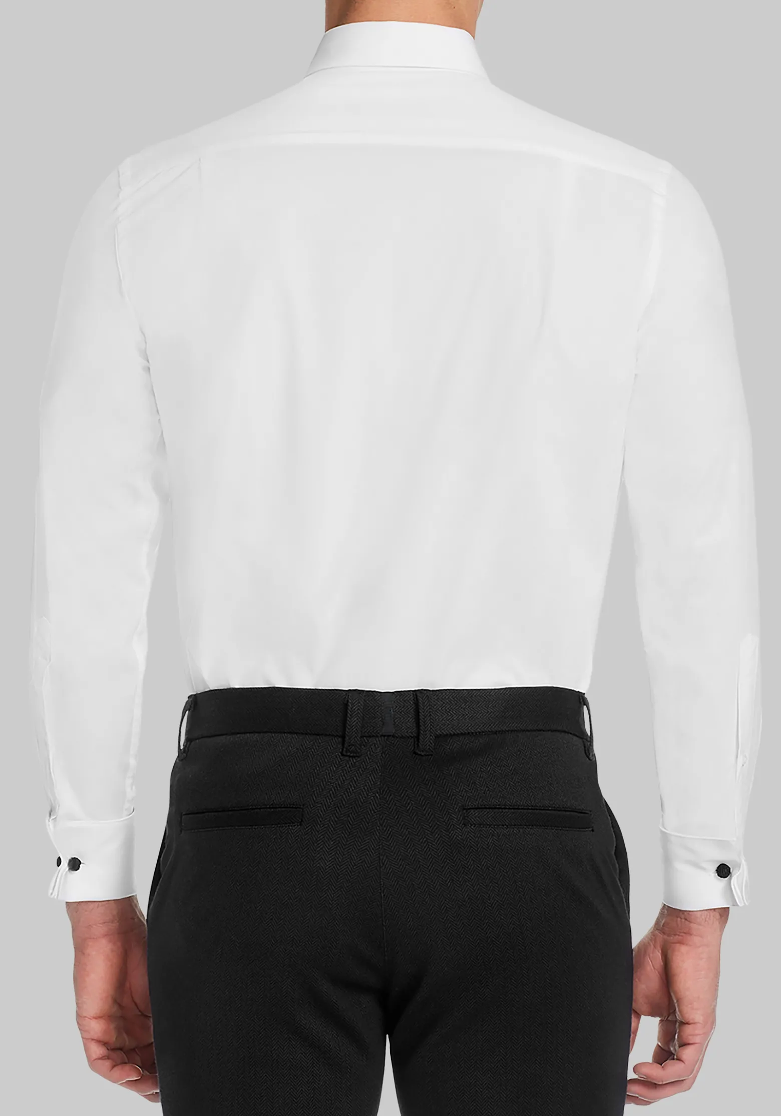 Michelsons of London Tailored Fit Pleated Front Formal Dress Shirt