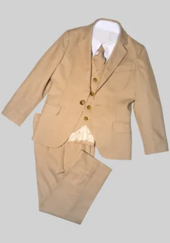 Oasis Linen Blend 5-Piece Toddler Boys Suit