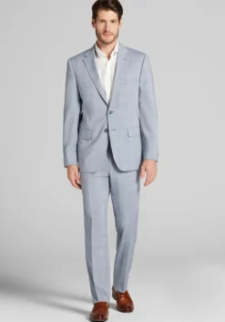 Reserve Collection Slim Fit 100% Italian Wool Plaid Suit Separates Jacket - Big & Tall