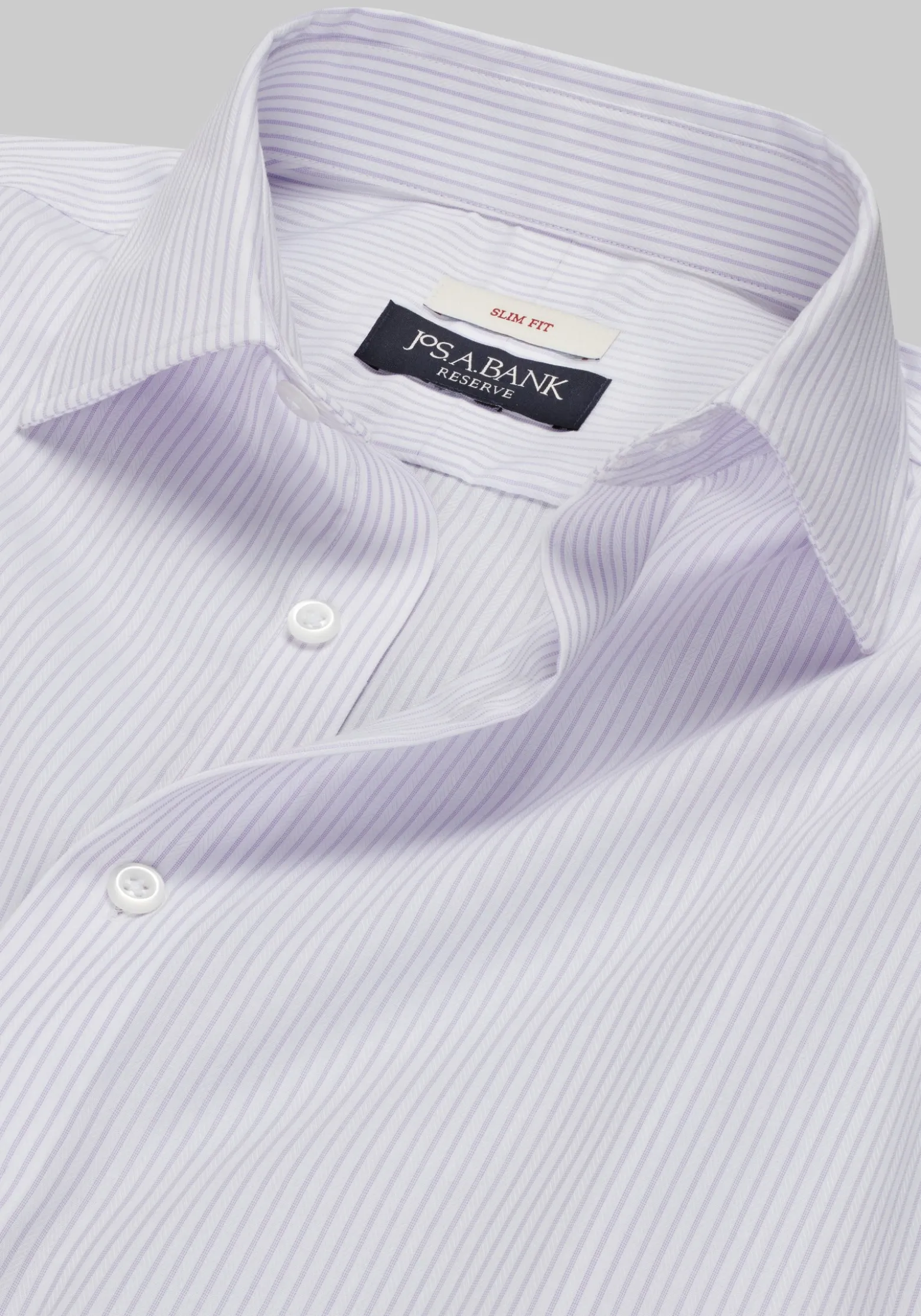 Reserve Collection Slim Fit Spread Collar Stripe Dress Shirt