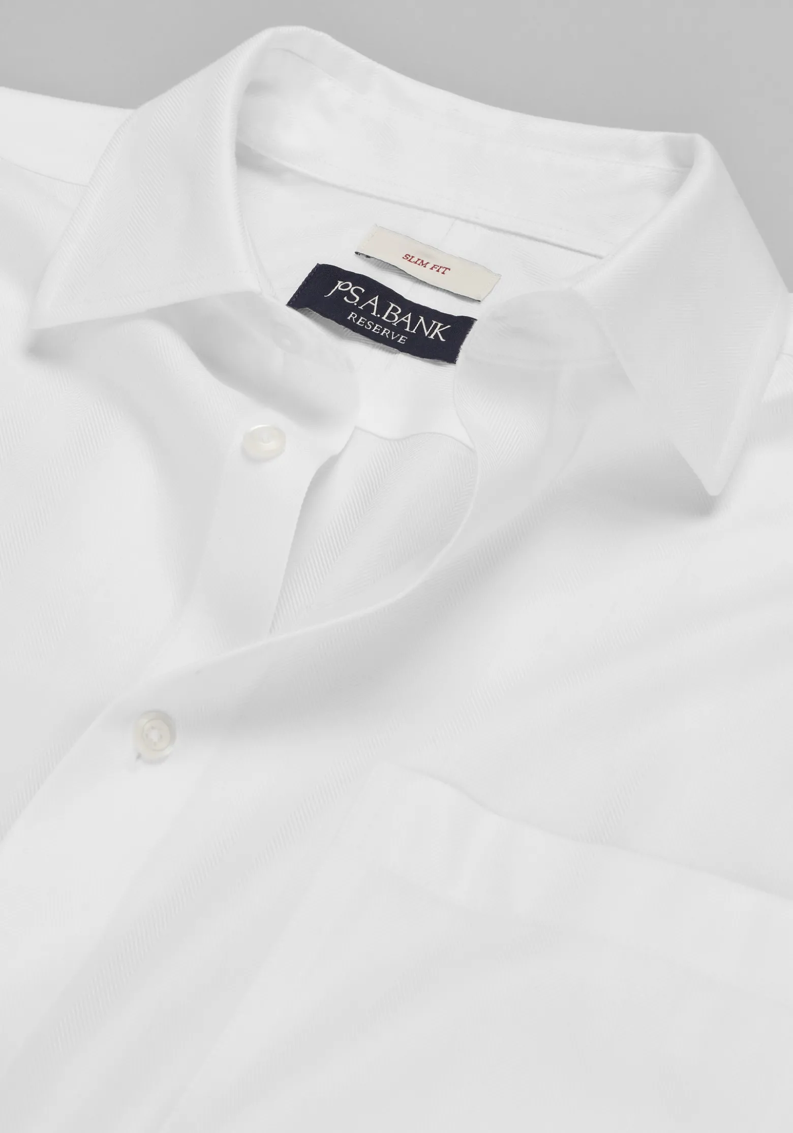 Reserve Collection Slim Fit Spread Collar Herringbone Dress Shirt