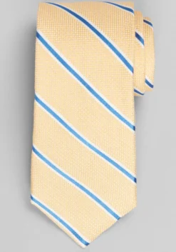 Reserve Collection Summer Oxford Stripe Silk-Linen Blend Tie