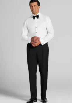 Reserve Collection Tailored Fit Textured Formal Dress Shirt