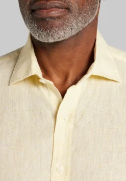 Reserve Collection Tailored Fit Linen Button Up Shirt